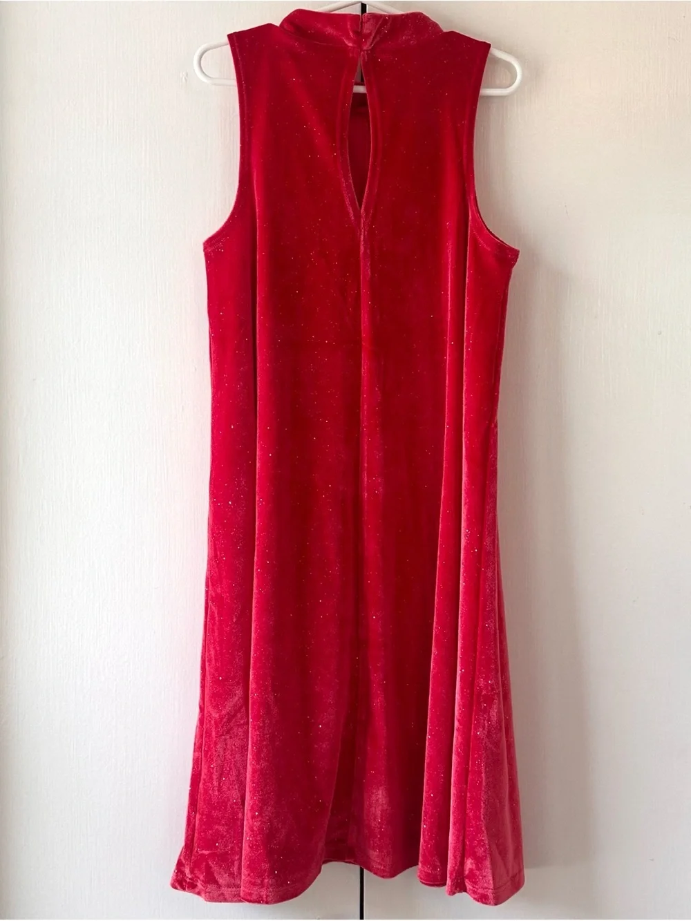 Melrose and Market Girls Red Velour Swing Dress
